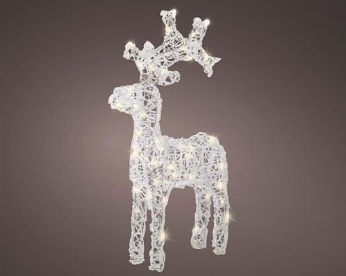 RENNA LUMINOSA IN ACRILICO MORBIDO 50 LED BIANCO CALDO H.61X36,5