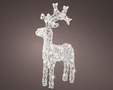 RENNA LUMINOSA IN ACRILICO MORBIDO 50 LED BIANCO CALDO H.61X36,5
