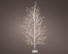 ALBERO BIANCO LUMINOSO IN PVC 1350 LED BIANCO CALDO H.150X60 CM