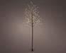 ALBERO NERO LUMINOSO IN PVC 480 MICROLED BIANCO CALDO H. 150 CM