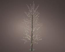 ALBERO NERO LUMINOSO IN PVC  1350 MICROLED BIANCO CALDO H.150 CM