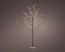 ALBERO IN PVC LUMINOSO INNEVATO 750 LED BIANCO CALDO H.220 CM