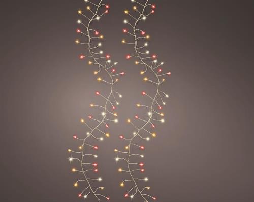 LUCI DI NATALE 480 MICROLED ORO/BIANCO C. /EXTRACALDO/ ROSSO 6MT