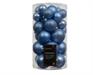 PALLINE DI NATALE AZZURRO CIELO GLITTER OPACHE LUCIDE 30PZ ASSOR