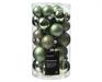 PALLINE DI NATALE VERDE ROSMARINO  MISURE ASSORTITE 30 PZ