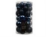 PALLINE DI NATALE BLU NOTTE  MISURE ASSORTITE 30 PZ