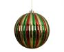PALLINA DI NATALE A STRISCE ORO/VERDE/ROSSA 20 CM