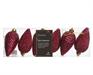 PENDENTI PER ALBERO DI NATALE PIGNE BORDEAUX GLITTER  6 PZ 8 CM