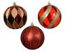 PALLINA ROSSA / ORO GLITTER 10 CM 1 PZ ASSORTITO