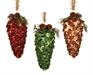 PIGNA IN VETRO ROSSA/VERDE/ARANCIO CON GLITTER H.12,5X6 1 PZ ASS