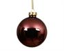 PALLINA DI NATALE IN VETRO BORDEAUX LUCIDO 15 CM