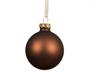 PALLINA DI NATALE IN VETRO MARRONE ESPRESSO OPACO 15 CM