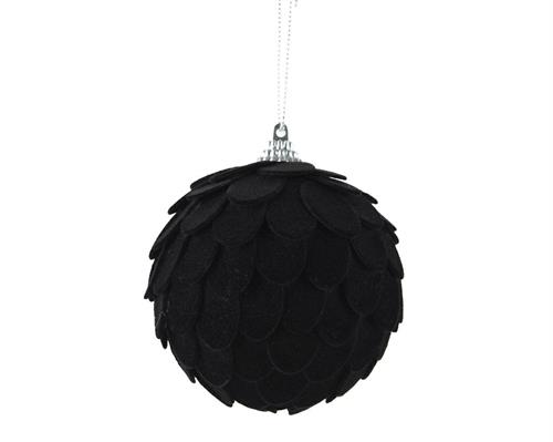 PALLINA DI NATALE IN SCHIUMA NERA 8 CM