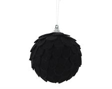 PALLINA DI NATALE IN SCHIUMA NERA 8 CM