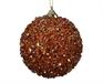 PALLINA DI NATALE CON PAILLETTES MARRONE 10 CM