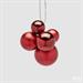 PALLINE DI NATALE GRAPPOLO ROSSO SCURO 5PZ