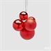 PALLINE DI NATALE GRAPPOLO ROSSE 5PZ