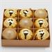 PALLINE DI NATALE ORO LUCIDE / GLITTER 9 PZ 8 CM