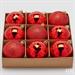 PALLINE DI NATALE ROSSO GLITTER / OPACHE 9 PZ 8 CM