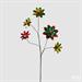 RAMO GERBERA FIORI ROSSO VERDE METAL H.56 CM