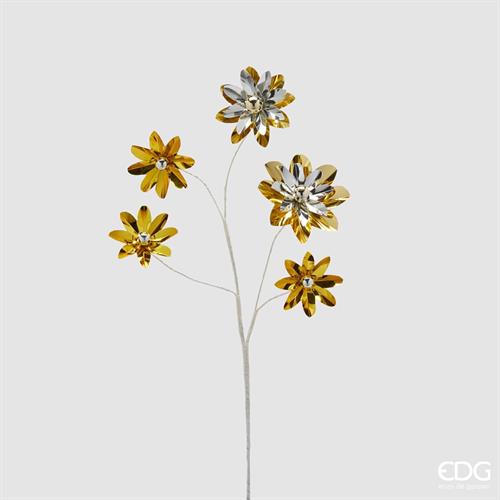 RAMO GERBERA FIORI ORO METAL H.56 CM
