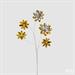 RAMO GERBERA FIORI ORO METAL H.56 CM