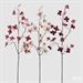 RAMO CORNUS FOGLIE VELLUTO ROSA / BIANCHE H.90 CM