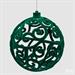 PALLINA DI NATALE DECORATA VELLUTO VERDE 15 CM