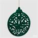 PENDENTE NATALIZIO MEDAGLIONE VERDE IN VELLUTO 15 CM