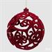 PALLINA DI NATALE ROSSO SCURO IN VELLUTO 15 CM