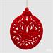 PENDENTE NATALIZIO MEDAGLIONE IN VELLUTO ROSSO 15 CM