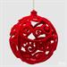 PALLINA DI NATALE DECORATA IN VELLUTO ROSSA 15 CM