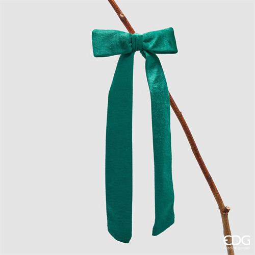 FIOCCO IN VELLUTO VERDE CON CLIP H.30X13 CM