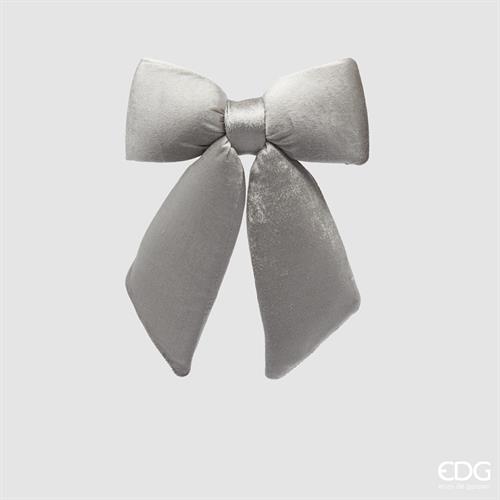 FIOCCO IN VELLUTO ARGENTO H.25X21 CM