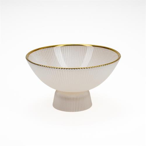 ALZATA VETRO D.25X13CM BIANCO