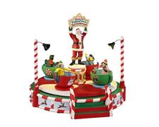 GIOSTRA DI BABBO NATALE TAZZE IN MOVIMENTO 17,5x20x18,5 CM