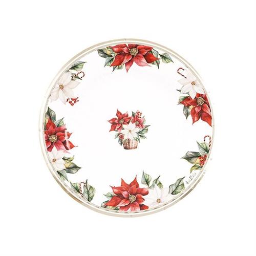 PIATTI STELLA DI NATALE 21 CM 8 PZ