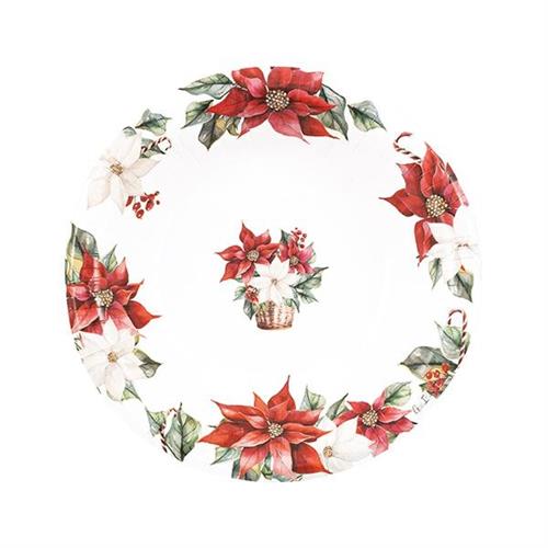 PIATTI STELLA DI NATALE 24 CM 8 PZ