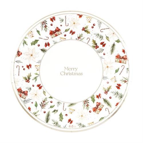 PIATTI  A LITTLE CHRISTMAS 27 CM 8 PZ