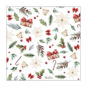 TOVAGLIOLI A LITTLE CHRISTMAS 33X33 CM 16 PZ