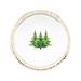 PIATTI NATALIZI DECORO ALBERI DI NATALE BORDO ORO 24CM 8PZ