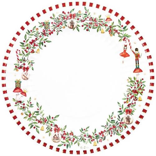 SOTTOPIATTI CHRISTMAS VINTAGE 33 CM 6 PZ