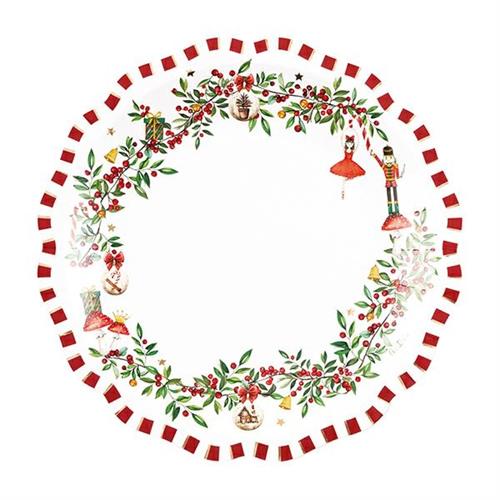 PIATTI CHRISTMAS VINTAGE 27 CM 8 PZ