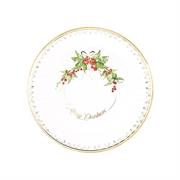 PIATTI CHRISTMAS GARLAND BORDO ORO 21 CM 8 PZ