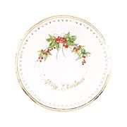 PIATTI CHRISTMAS GARLAND BORDO ORO 24 CM 8 PZ