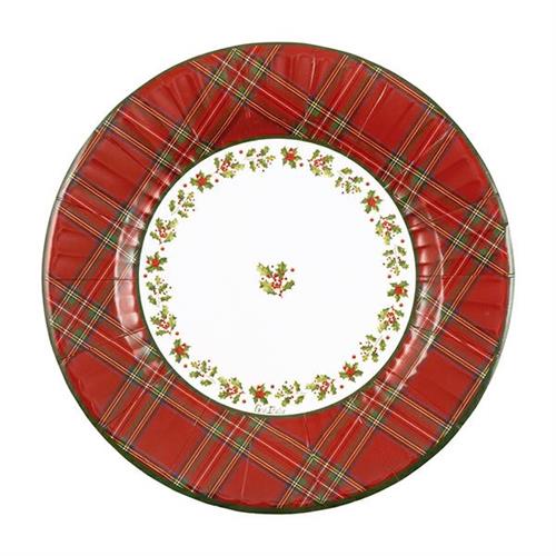 PIATTI SCOTTISH CHRISTMAS 27 CM 8 PZ