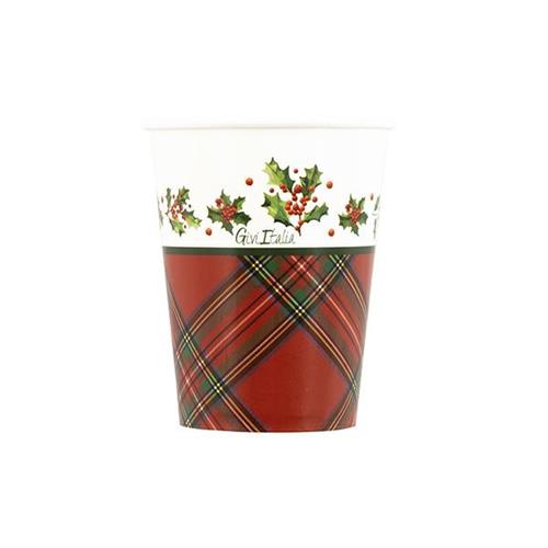 BICCHIERI SCOTTISH CHRISTMAS 250 CC 8 PZ