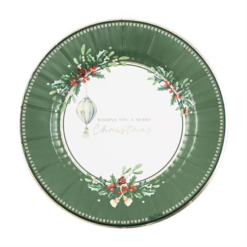 PIATTI MERRY CHRISTMAS TO YOU 27 CM 8 PZ