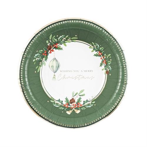PIATTI MERRY CHRISTMAS TO YOU 24 CM 8 PZ