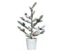 ALBERO DI NATALE INNEVATO IN VASO CON BACCHE 25X25X54CM